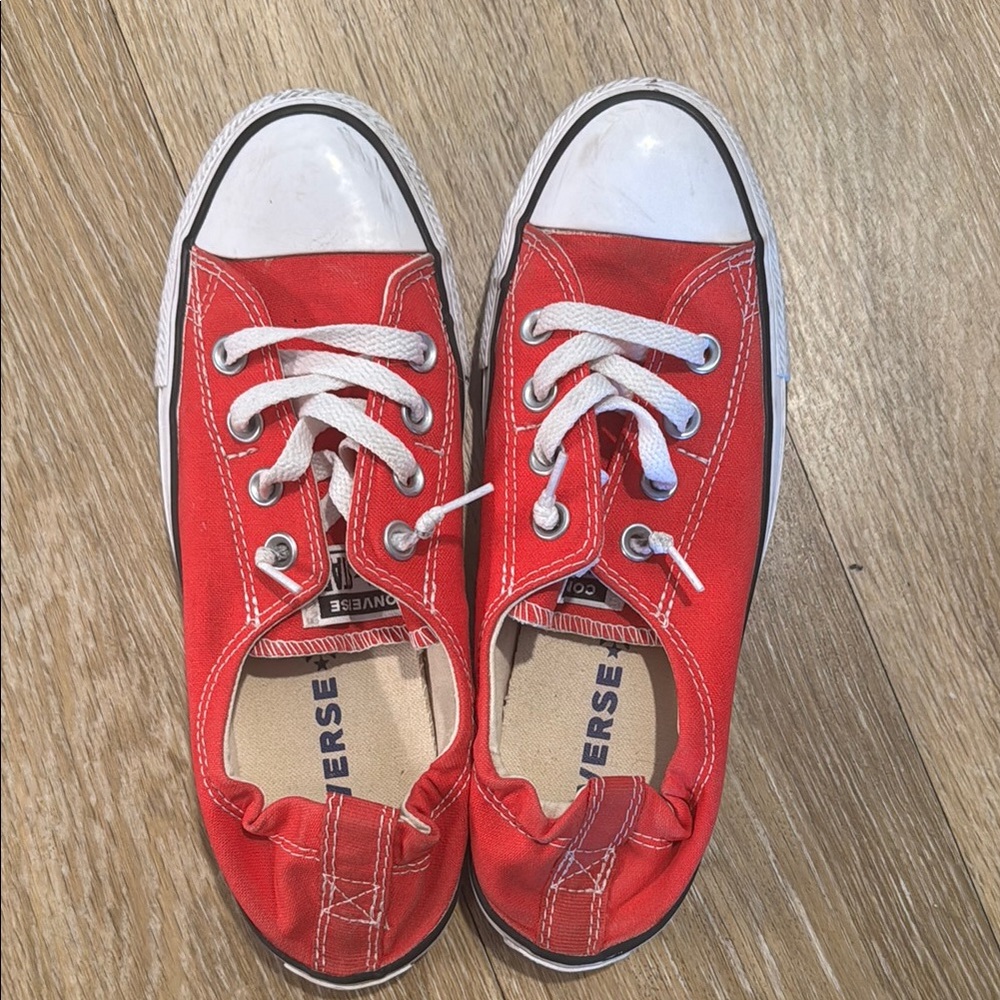 Converse Kids Red and White Sneakers